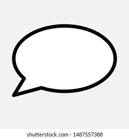 Bubble Speech Icon. Talk & Chat Sign or Conversation Vector, Symbol for Design, Presentation, Website or Apps Elements.