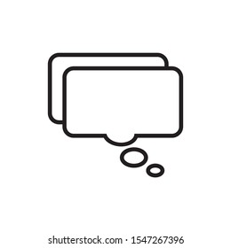 Bubble speech icon or talk symbol