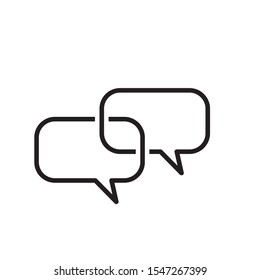 Bubble speech icon or talk symbol