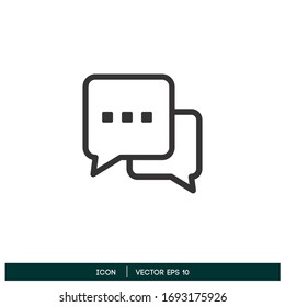 símbolo de voz de burbuja símbolo de charla elemento de diseño vectorial eps 10
