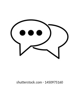 Bubble speech icon with three dot vector image