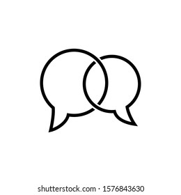 bubble speech icon trendy flat design
