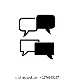 bubble speech icon in trendy flat design