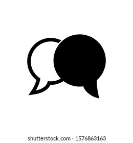 bubble speech icon in trendy flat design