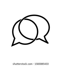 bubble speech icon trendy flat deign