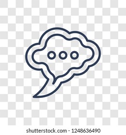 Bubble speech icon. Trendy linear Bubble speech logo concept on transparent background from User Interface and Web Navigation collection