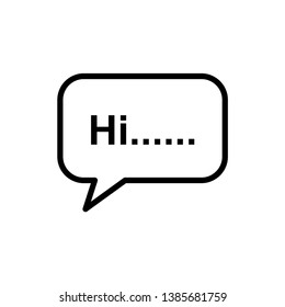 bubble speech icon vector design template