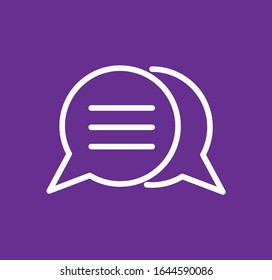 Bubble speech icon vector design template