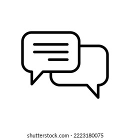 bubble speech icon vector design template in white background