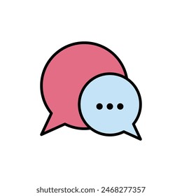 bubble speech icon vector design template simple and clean