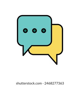 bubble speech icon vector design template simple and clean