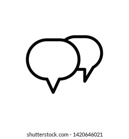 bubble speech icon vector flat design