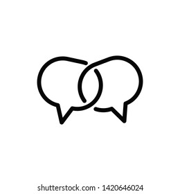 bubble speech icon vector flat design