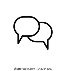 bubble speech icon vector flat design