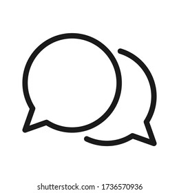 Bubble speech icon vector illustraion flat style in trendy design. color editable