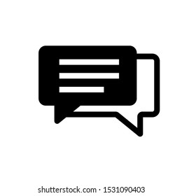 Bubble Speech Icon Vector Illustration Logo Template