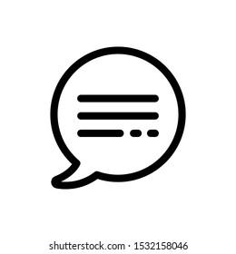 Bubble Speech Icon Vector Illustration Logo Template