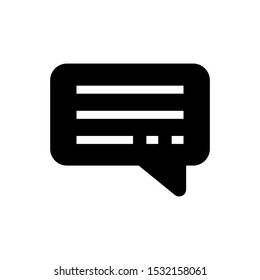 Bubble Speech Icon Vector Illustration Logo Template