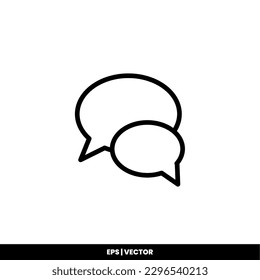 Bubble speech icon vector illustration logo template for many purpose. Isolated on white background.