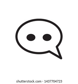 Bubble speech icon vector ini simple style template