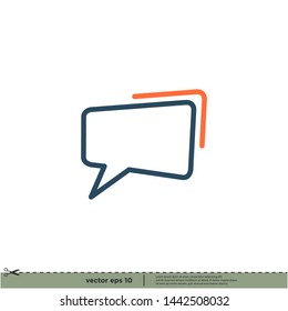 bubble speech icon vector logo design element