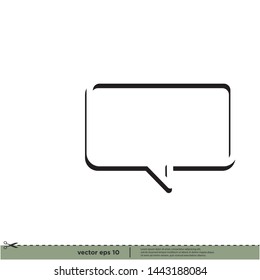 bubble speech icon vector logo design element