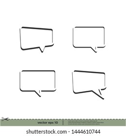 bubble speech icon vector logo design element