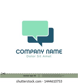 bubble speech icon vector logo design element