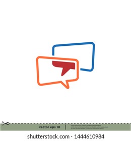 bubble speech icon vector logo design element