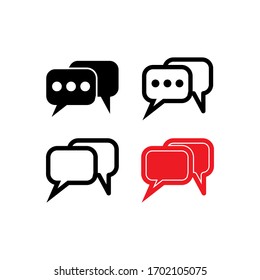Bubble speech icon vector logo