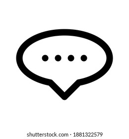 bubble speech icon vector for message symbol isolated on white background perfect for any purposes