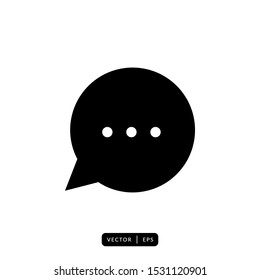 Bubble Speech Icon Vector - Sign or Symbol