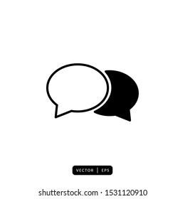 Bubble Speech Icon Vector - Sign or Symbol