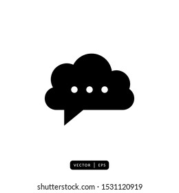 Bubble Speech Icon Vector - Sign or Symbol