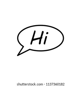 bubble speech icon vector template
