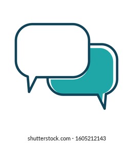 Bubble speech icon vector trendy style in white background