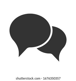 Bubble speech icon vector in trendy logo design