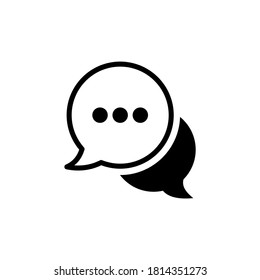 Bubble speech icon vector in trendy flat design