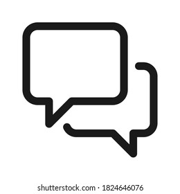 Bubble speech icon vector in trendy design. color editable
