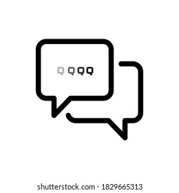 Bubble speech icon vector in trendy design. color editable with background suit one's taste. vector illustration
