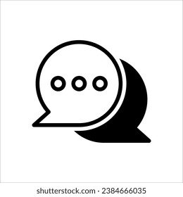 Bubble speech icon vector in trendy design on white background