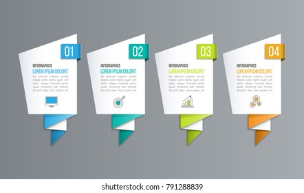 Bubble speech infographic design template with 4 options