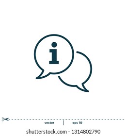 Bubble speech and information Icon Chat symbol