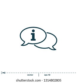 Bubble speech and information Icon Chat symbol