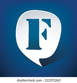 Bubble speech letter F - vector illustration