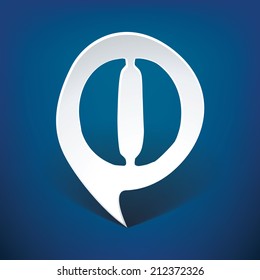 Bubble speech letter O - vector illustration