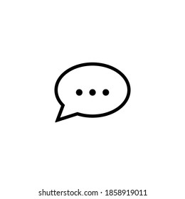 Bubble speech line icon symbol vector design. Message icon