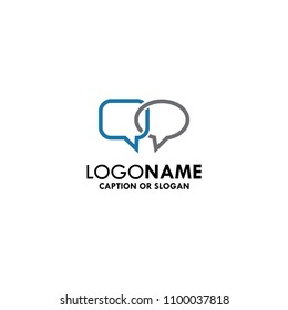 Bubble speech logo design template