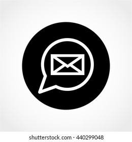 bubble speech mail Icon Isolated on White Background