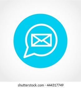 bubble speech mail Icon Isolated on White Background